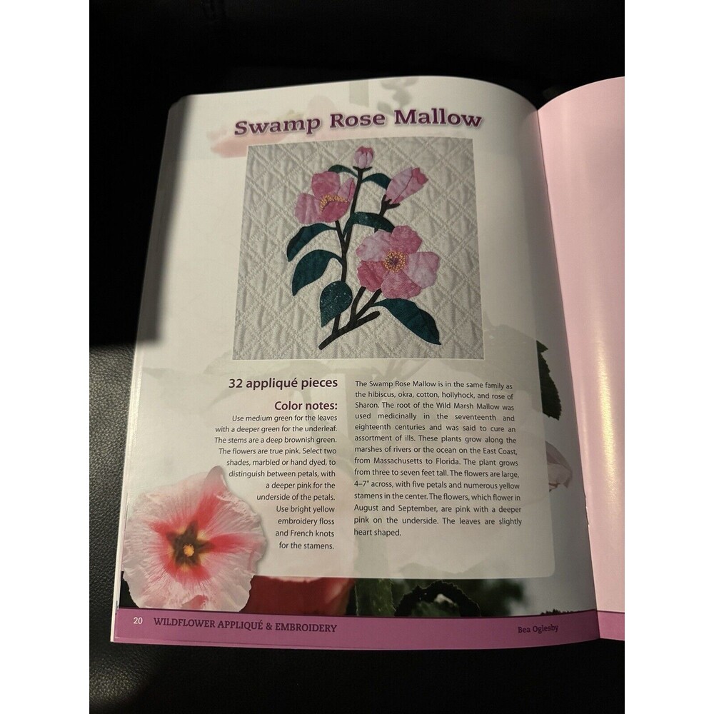 Wildflower Applique Embroidery Love To Quilt Book Bea Oglesby Pattern - Picture 5 of 7